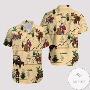 Santa Claus Cowboy Theme Elegance Hawaiian Shirt Tropical Exclusive