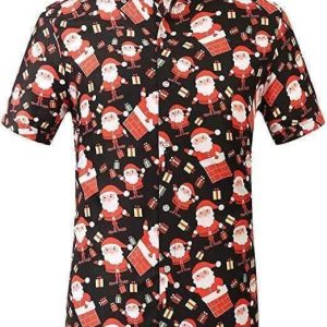 Santa Claus Holiday Party Christmas Trendy Hawaiian Shirt