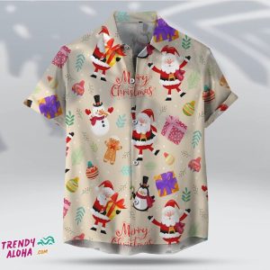 Santa Claus Merry Christmas Unisex Hawaiian 3D Festive Shirt