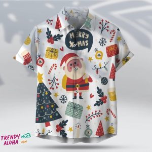 Santa Claus Merry Xmas 3D Unisex Hawaiian Christmas Shirt