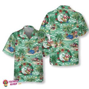 Santa In Hawaii Hawaiian Shirt, Funny Santa Claus Shirt, Best Gift For Christmas