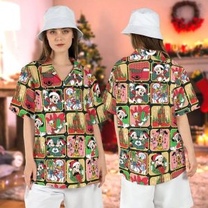 Santa Mickey Friends Disney Christmas Hawaiian Shirts Disneyland Xmas