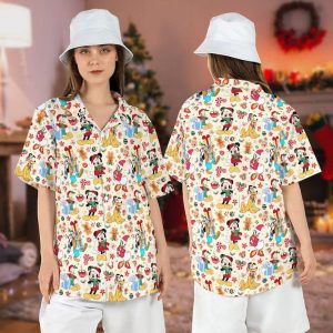 Santa Mickey Friends Disney Christmas Hawaiian Shirts Xmas KLA