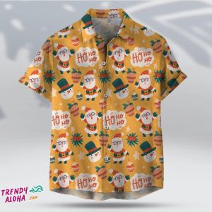 Santa Pattern Christmas Unisex Hawaiian 3D Festive T-Shirt