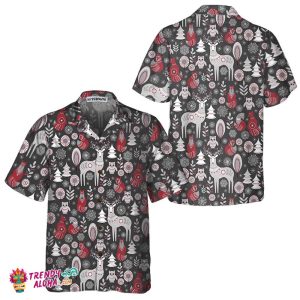 Scandinavian Woodland Animals Hawaiian Shirt, Cool Christmas Shirt For Men &Women
