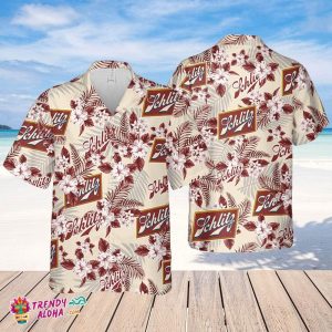 Schlitz Hawaiian Flowers Pattern Shirt, Hawaii Beer Loves Shirt, Summer Hawaii Shirt Beer, Flowers Shirt