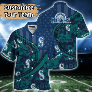 Seattle Mariners MLB Us Flag Hawaiian Shirt Custom Summer KLA Shirt