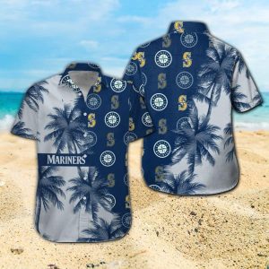 Seattle Mariners Short Sleeve Button Up Tropical Hawaiian Shirt VER01
