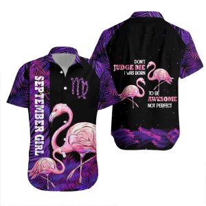 September Girl Flamingo Trendy Hawaiian Shirt