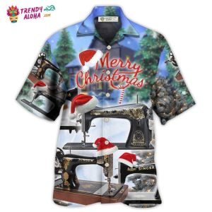 Sewing Machine Merry Christmas Happy Hawaiian Shirt – Trendy KLA