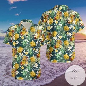 Sexy Girls Retro And Beer Pineapple Tropical Hawaiian Shirts
