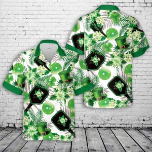 Shamrock Pickleball Paradise St Patrick’s Day Hawaiian Shirt