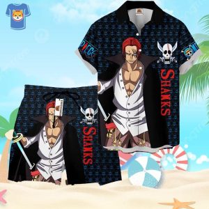 Shanks Custom Anime All Over Print Hawaiian Shirt And Short For Kids