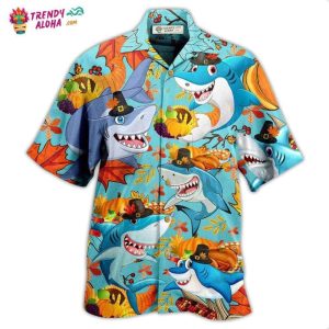 Shark Thanksgiving Hawaiian Shirt – Trendy KLA
