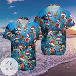 Shop Hawaiian Shirts A Great White Christmas Shark