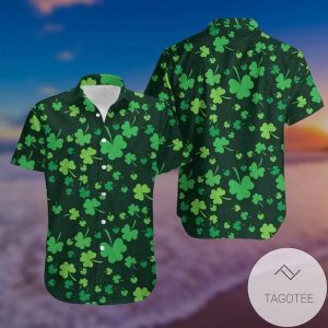 Simple Shamrock Saint Patricks Day Green Hawaiian Shirts