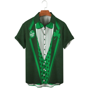 Simple St. Patrick’s Trendy Hawaiian Shirt, St. Patrick’s Day 3D Shirt, Shamrock Trendy Hawaiian Shirt