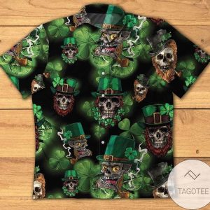 Skull Leprechaun IrisHappy St Patricks Day Hawaiian Shirts