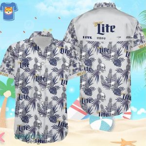 Skull Miller Lite Pineapple Beach Shirt Men And Women Gift Hawaiian Shirt