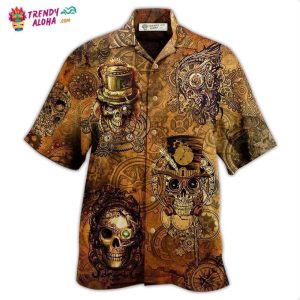 Skull Pirates Retro Style Hawaiian Shirt – Trendy KLA