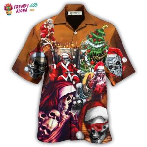 Skull Santa Claus Christmas Lovely Hawaiian Shirt – Trendy KLA