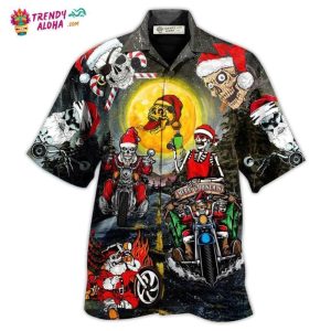 Skull Santa Skull Is Racing To You Hawaiian Shirt – Trendy KLA