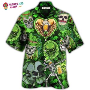 Skull St Patricks Day Art Hawaiian Shirt – Trendy KLA