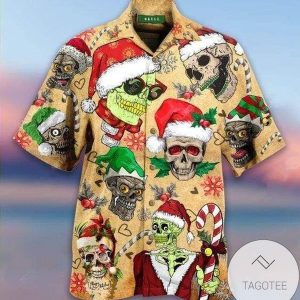 Smile Skull Christmas Celebration Hawaiian Shirt Elegance Design Style