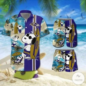 Snoopy Celebrates Baltimore Ravens Exclusive Unique Hawaiian Shirt