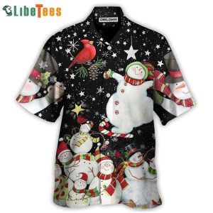 Snowman World Themed Christmas Hawaiian Shirt Design