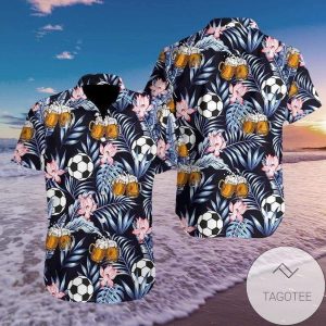 Soccer Beer Design Hawaiian Shirt Elegance Tropical Exclusive Style