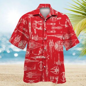 Space Ships Star Wars Red – Hawaiian Shirt For Men, Women, Kids