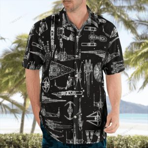Space Ships Theme on a Star Wars Hawaiian Attire
