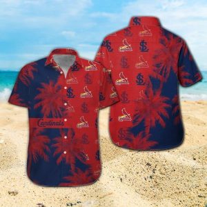 St Louis Cardinals Short Sleeve Button Up Tropical Hawaiian Shirt VER04