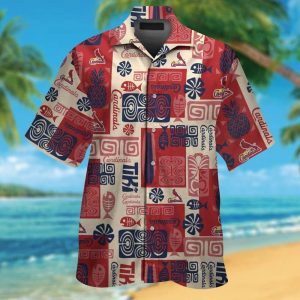 St Louis Cardinals Short Sleeve Button Up Tropical Hawaiian Shirt VER05