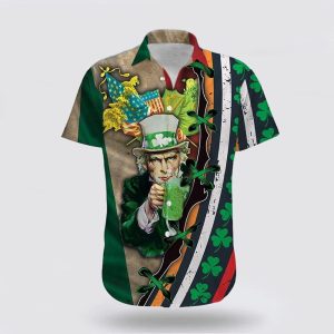 St Patrick’s Day Hawaiian Shirt for Beer Lovers and Shamrock Enthusiasts