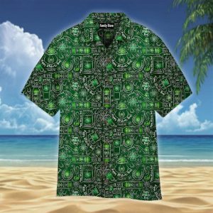 St Patrick’s Day Green Beer Shamrock Hawaiian Shirts