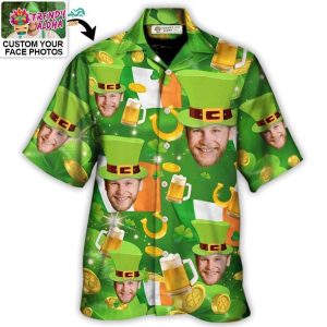 St Patrick’S Day Happy Funny Gift Custom Photo – Hawaiian Shirt – Personalized Photo Gifts Hawaiian Shirt – Trendy KLA