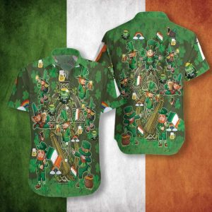 St Patrick’s Day Hawaii Shirt Leprechauns Clover KLA Shirt St Patrick’s Day Shirt