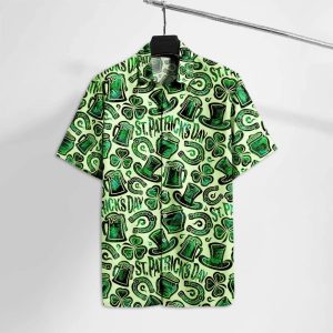 St Patrick’s Day Hawaiian Shirt Irish Happy St Patrick’s Day Hawaii Tshirt St Patrick’s Day KLA Shirt St Patrick’s Day Apparel