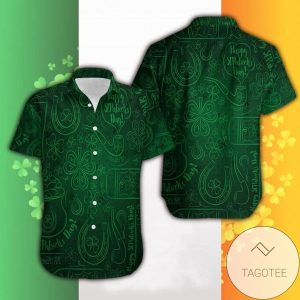 St Patricks Day Irish Pattern Design Hawaiian Shirt Elegance Style