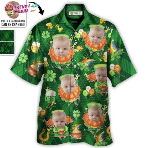 St Patrick’S Day Lucky Coin Shamrock Art Funny Custom Photo – Hawaiian Shirt – Personalized Photo Gifts Hawaiian Shirt – Trendy KLA