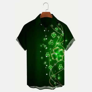 St. Patrick’s Day Shamrock Trendy Hawaiian Shirt, St. Patrick’s Day Hawaii Shirt For Men And Women