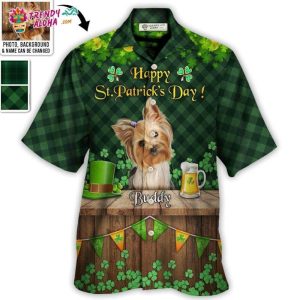 St.Patrick’S Day Happy Luck Coin Gold Shamrock Custom Photo Personalized – Hawaiian Shirt – Personalized Photo Gifts Hawaiian Shirt – Trendy KLA