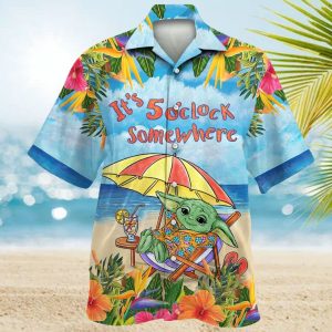 Star War Baby Yoda It’S 5 O’Clock Somewhere Hawaiian Shirt