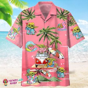 Star Wars Baby Yoda Hawaiian Shirt – Perfect For Your Family’s Summer Beach Getaway