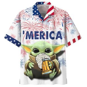 Star Wars Baby Yoda With Beer Hawaiian Shirt