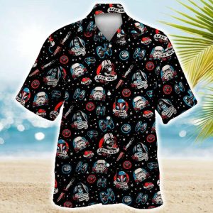 Star Wars Darth Vader Storm Trooper Dark Side Black Hawaiian Shirt