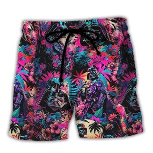 Star Wars Darth Vader Synthwave Cool Trendy KLA Hawaiian Beach Shorts