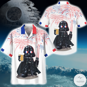 Star Wars DartVader Beer Themed Independence Hawaiian Shirt